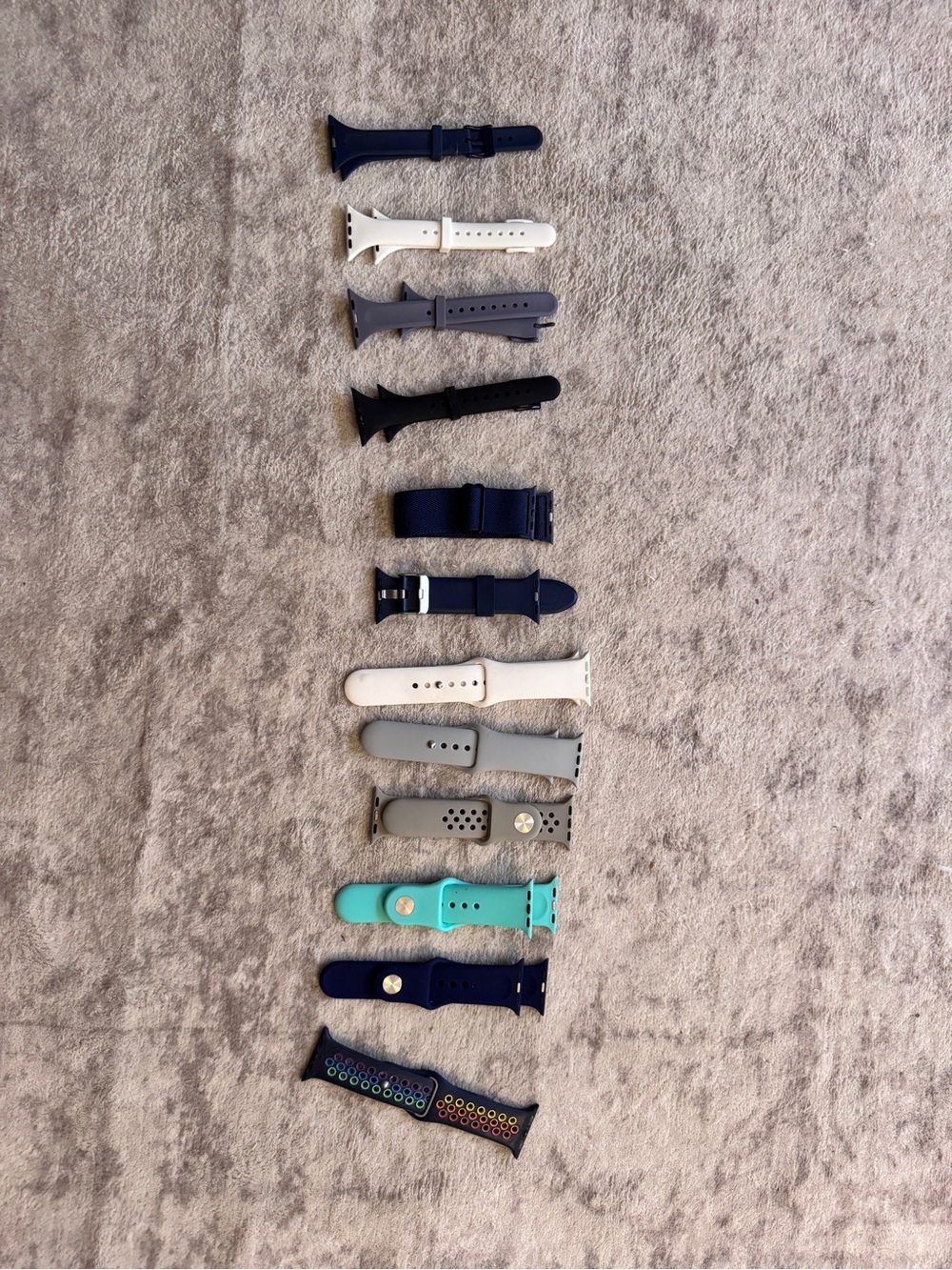 Assorted Silicone & Nylon Watch Bands - Multicolor Set